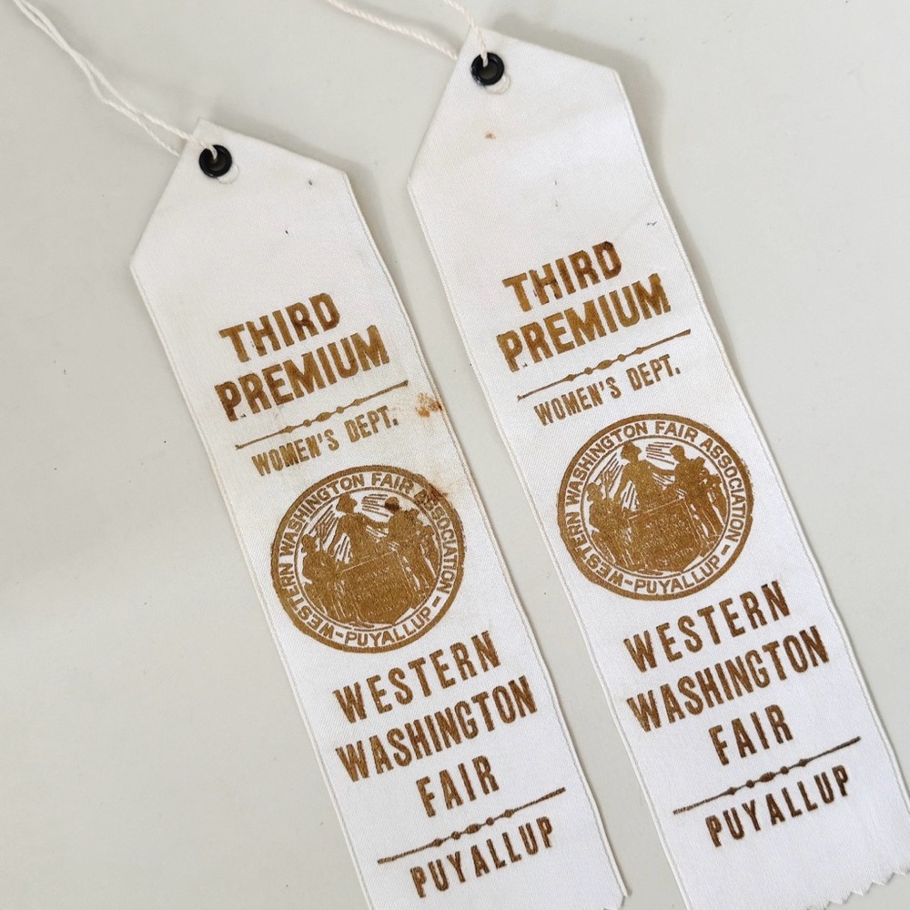 1950’s Western Washington Fair White Ribbons - Quilt Exhibition